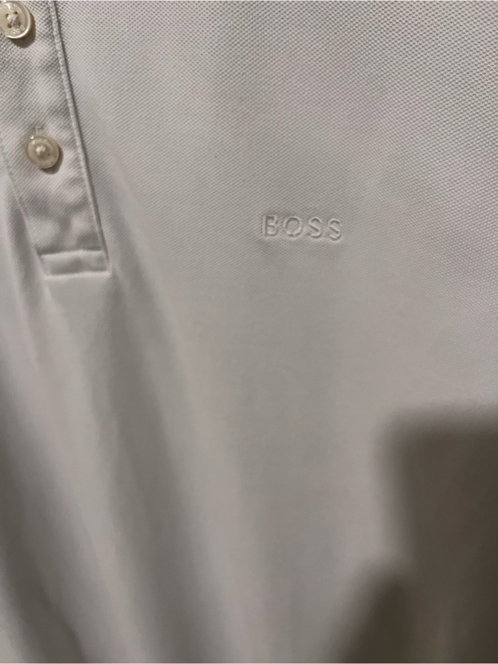 BOSS White Contrast-Trim Polo Shirt - Picture 2 of 8